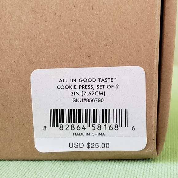 KATE SPADE ALL IN GOOD TASTE ONE SMART COOKIE COOKIE PRESS SET:NIB - Picture 12 of 12